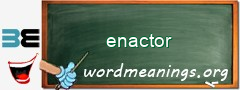 WordMeaning blackboard for enactor